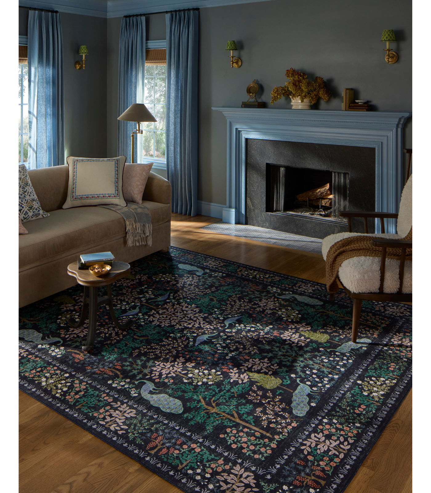 Alfombra Canopy 05 Charcoal Rifle Paper Co x Loloi (182X274)