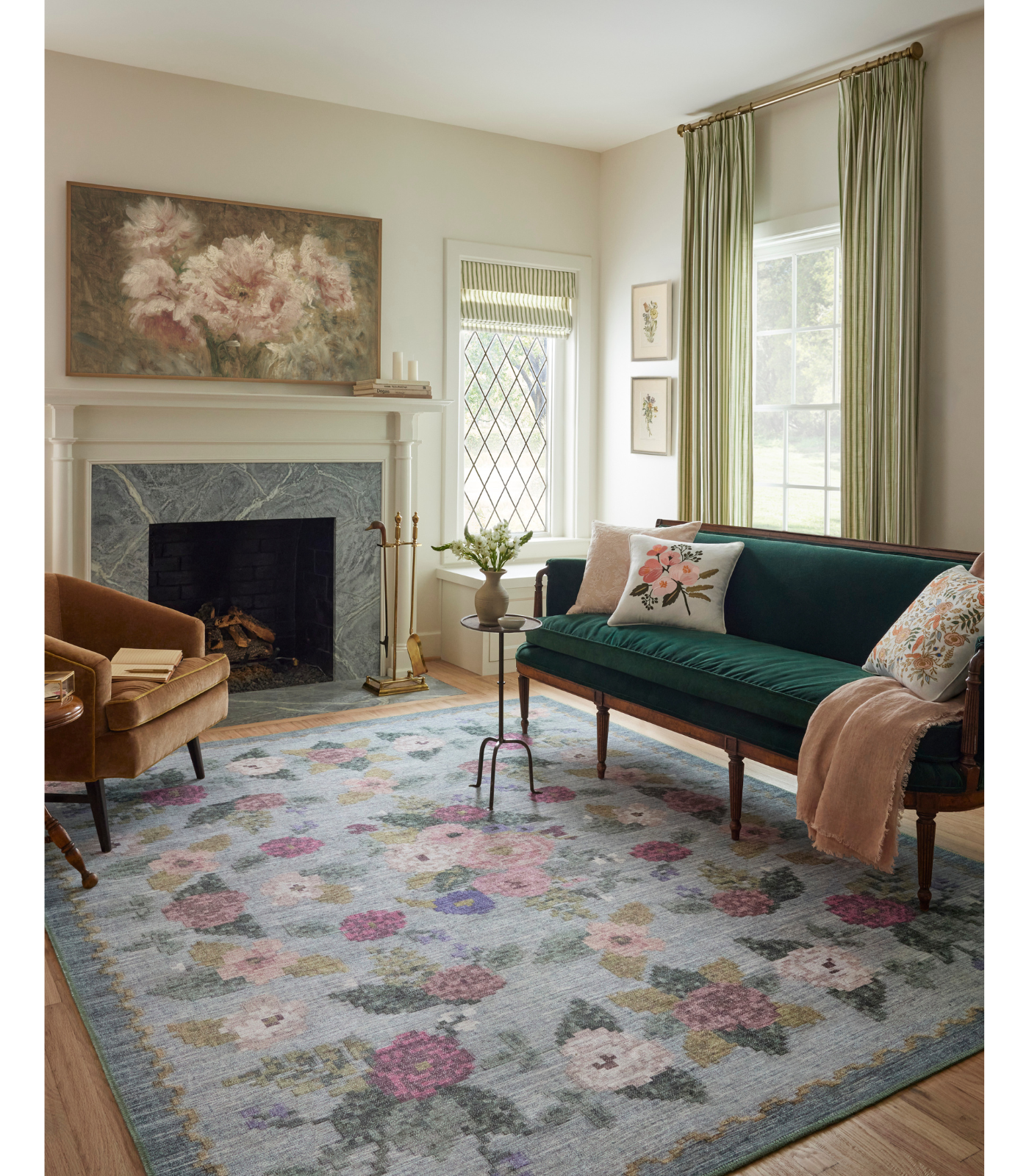 Alfombra Rosa 02 Antique Rose Sky Rifle Paper Co. × Loloi (256X354)