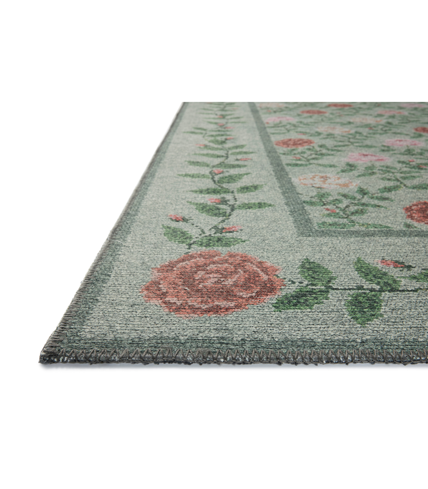 Alfombra Wildwood 02 Green Rifle Paper Co x Loloi (153X229)