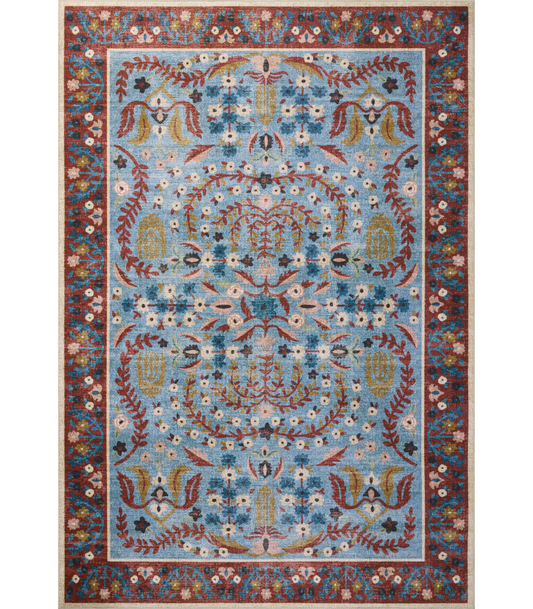 Alfombra Canopy 03 Red | Blue Rifle Paper Co x Loloi (118X180)