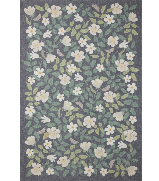 Alfombra Cotswolds 02 Primrose Charcoal Rifle Paper Co. × Loloi (153x229)