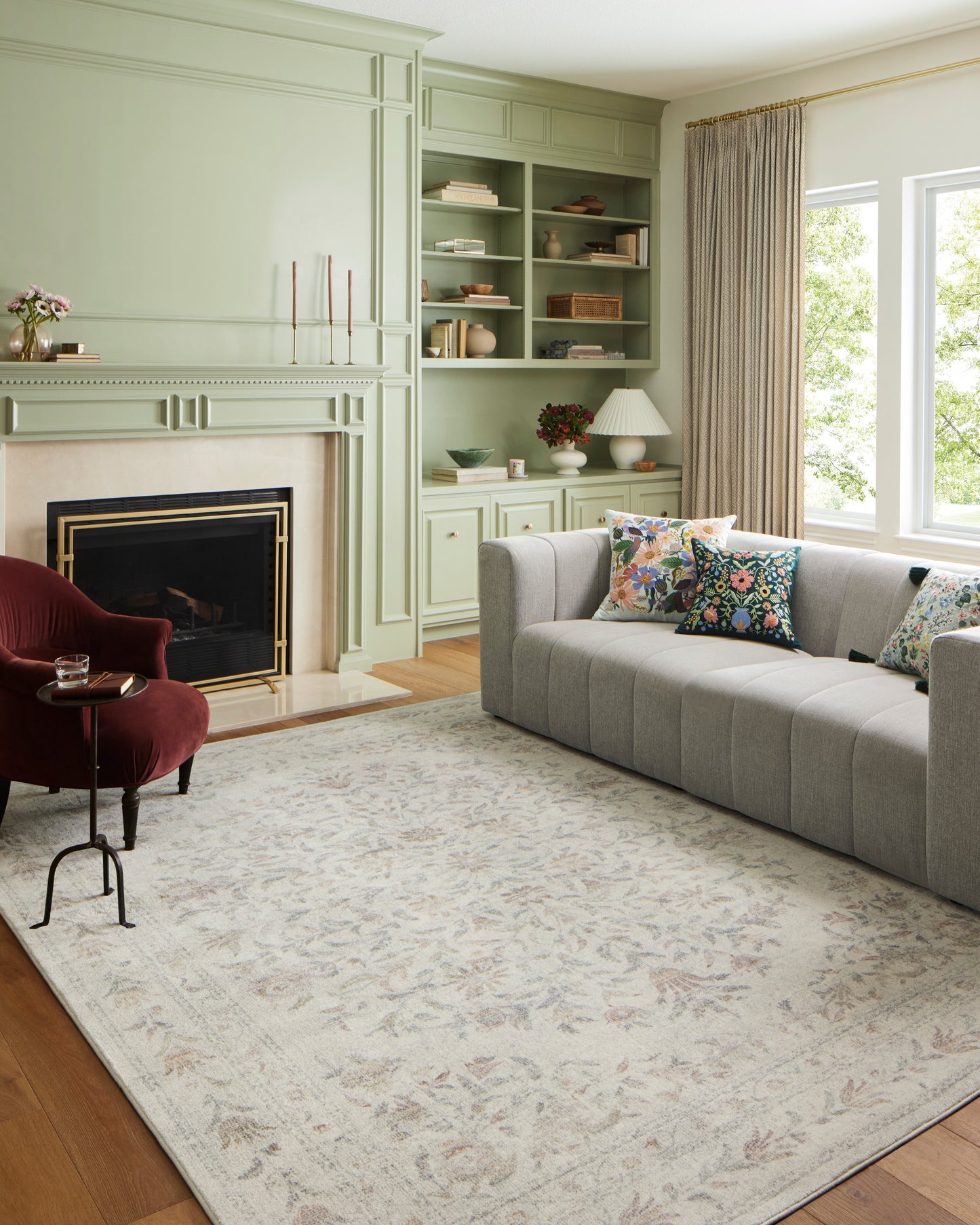 Alfombra Courtyard 01 Yellow Multi Rifle Paper Co. X Loloi (153X229)