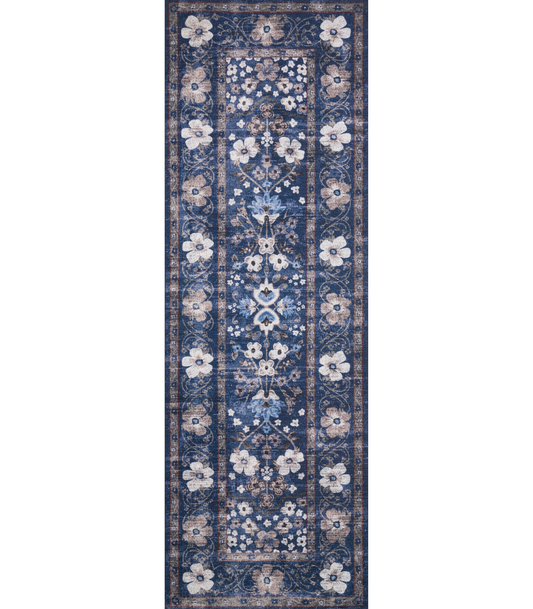 Alfombra Palais 02 Navy Rifle Paper Co x Loloi (77x229)