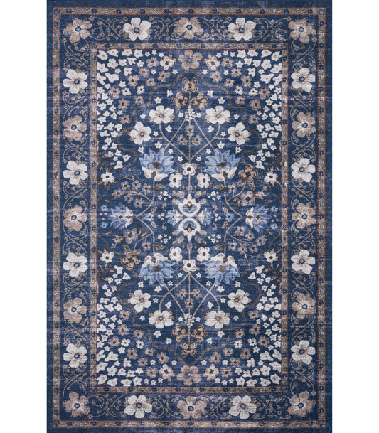 Alfombra Palais 02 Navy Rifle Paper Co × Loloi (115x176)