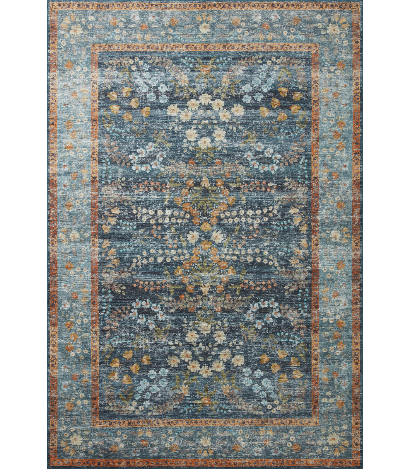 Alfombra Palais 04 Navy Rifle Paper Co × Loloi (229X290)