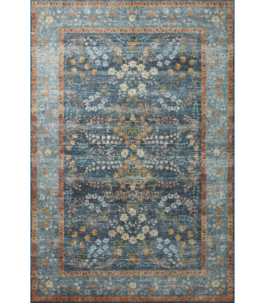 Alfombra Palais 04 Navy Rifle Paper Co × Loloi (229X290)