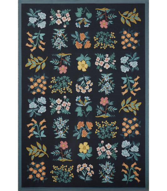 Alfombra Perennial 03 Wildflower Black Rifle Paper Co. × Loloi (161X234) (Interior/Exterior)