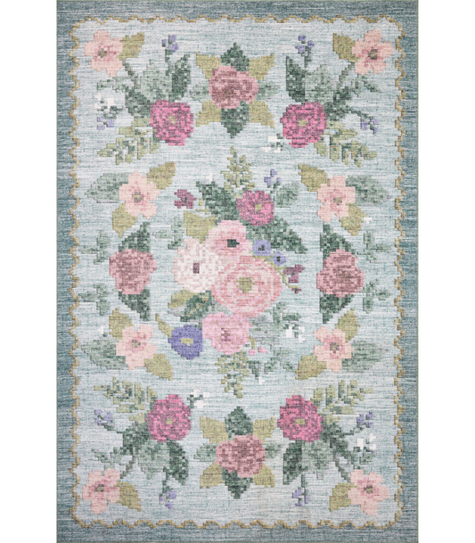 Alfombra Rosa 02 Antique Rose Sky  Rifle Paper Co. × Loloi (256X354)
