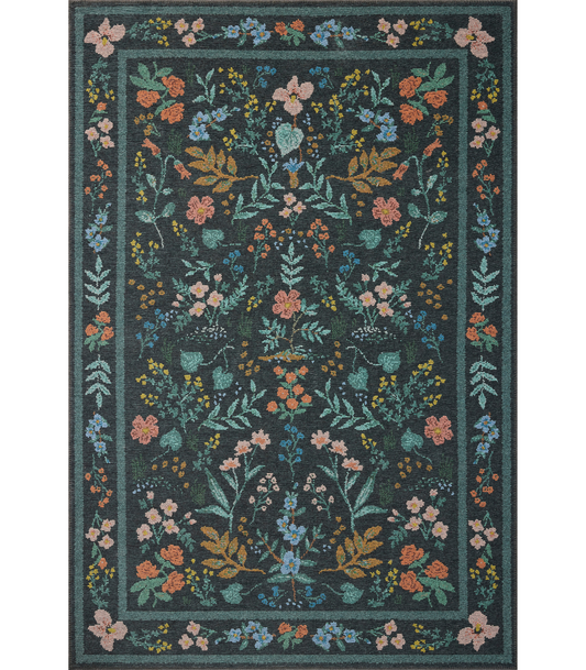 Alfombra Wildwood 01 Charcoal Rifle Paper Co x Loloi (192X274)