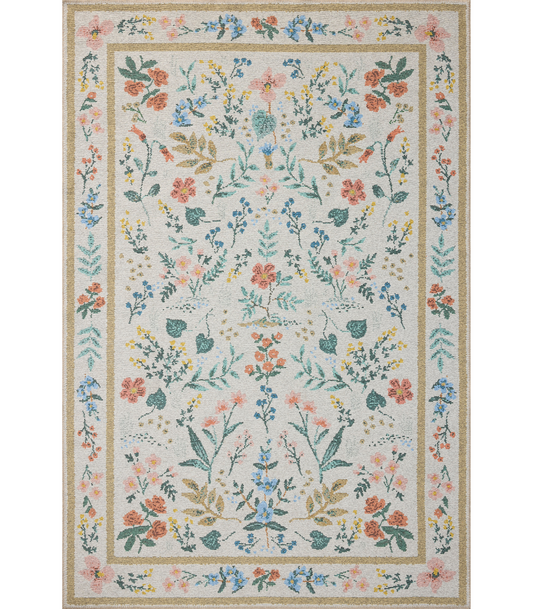 Alfombra Wildwood 01 Cream Rifle Paper Co x Loloi (229X290)