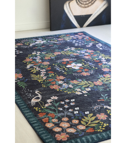 Alfombra Palais 03 Black Multi Rifle Paper Co × Loloi (153x229)