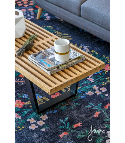 Alfombra Palais 03 Black Multi Rifle Paper Co × Loloi (153x229)